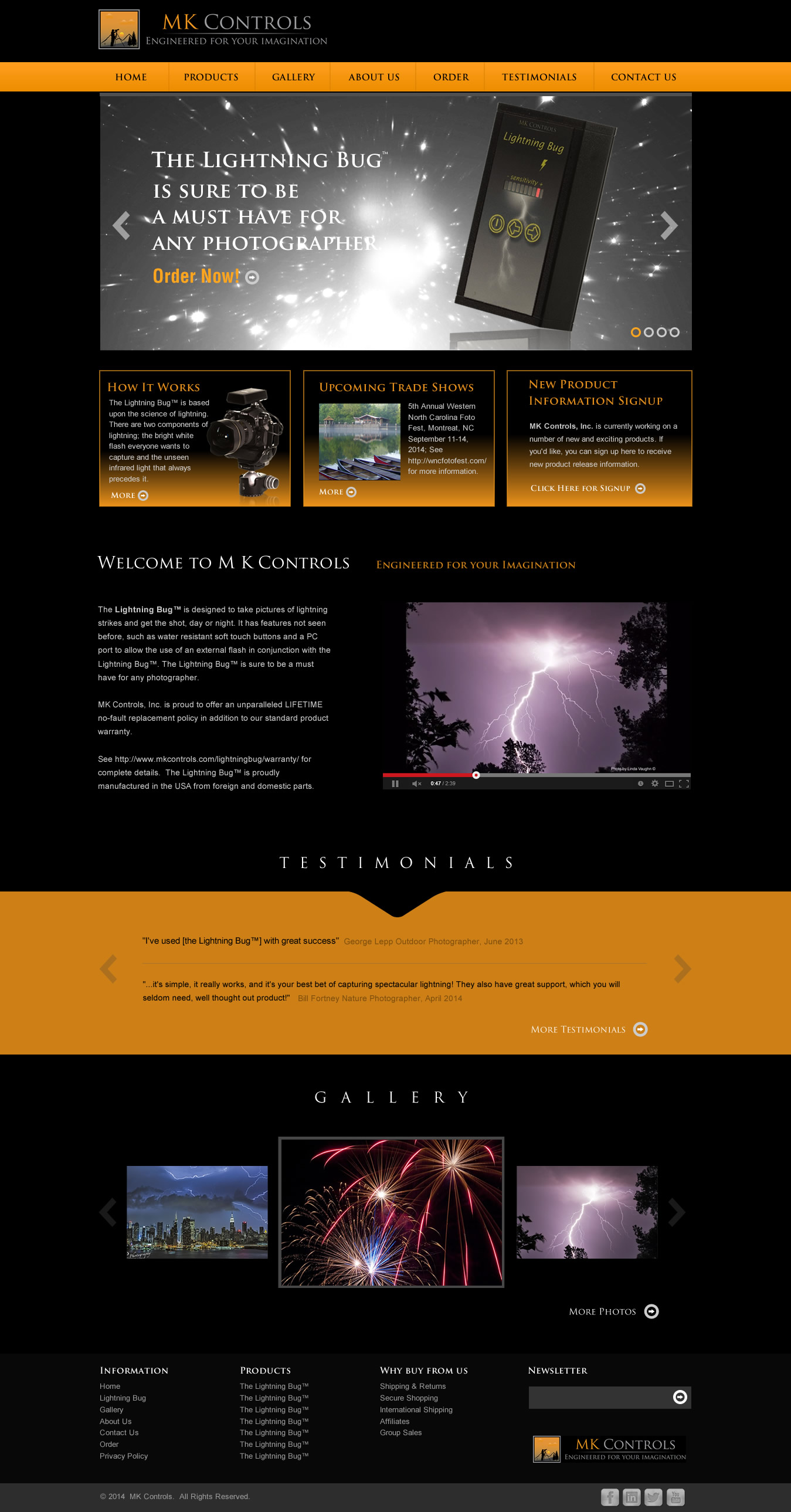 Web template for a photography gadget compamy - Photography