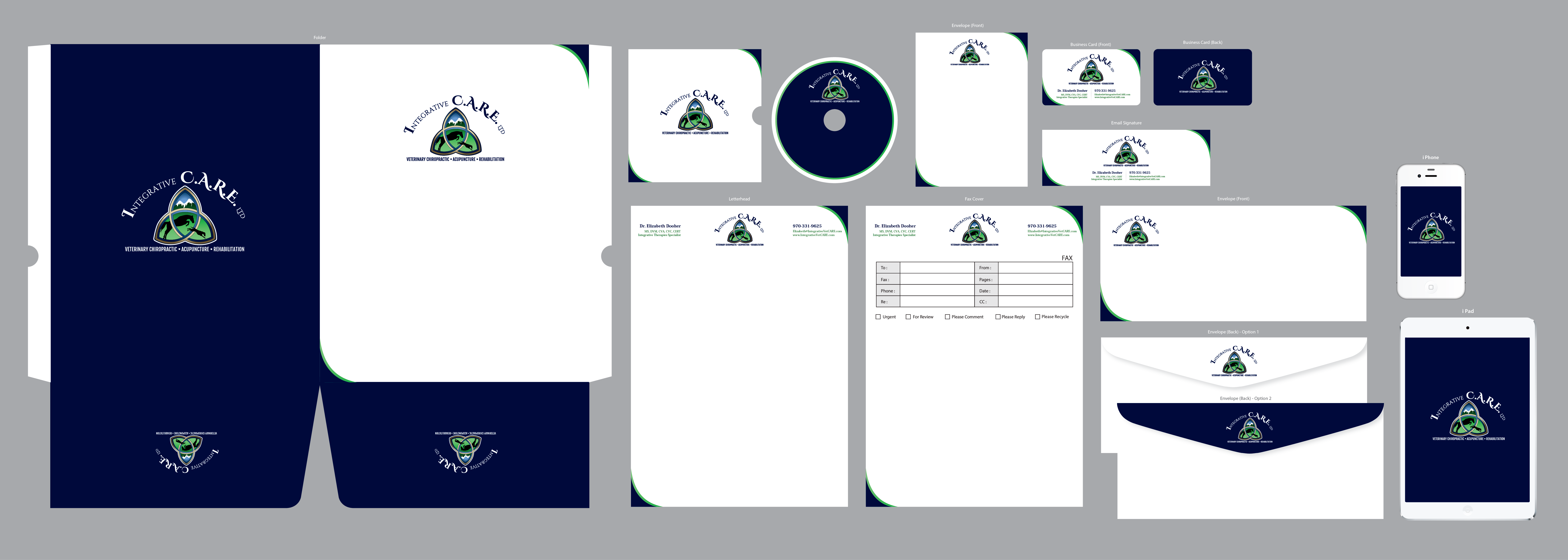 business cards and stationary for veterinary integrative care - Animals