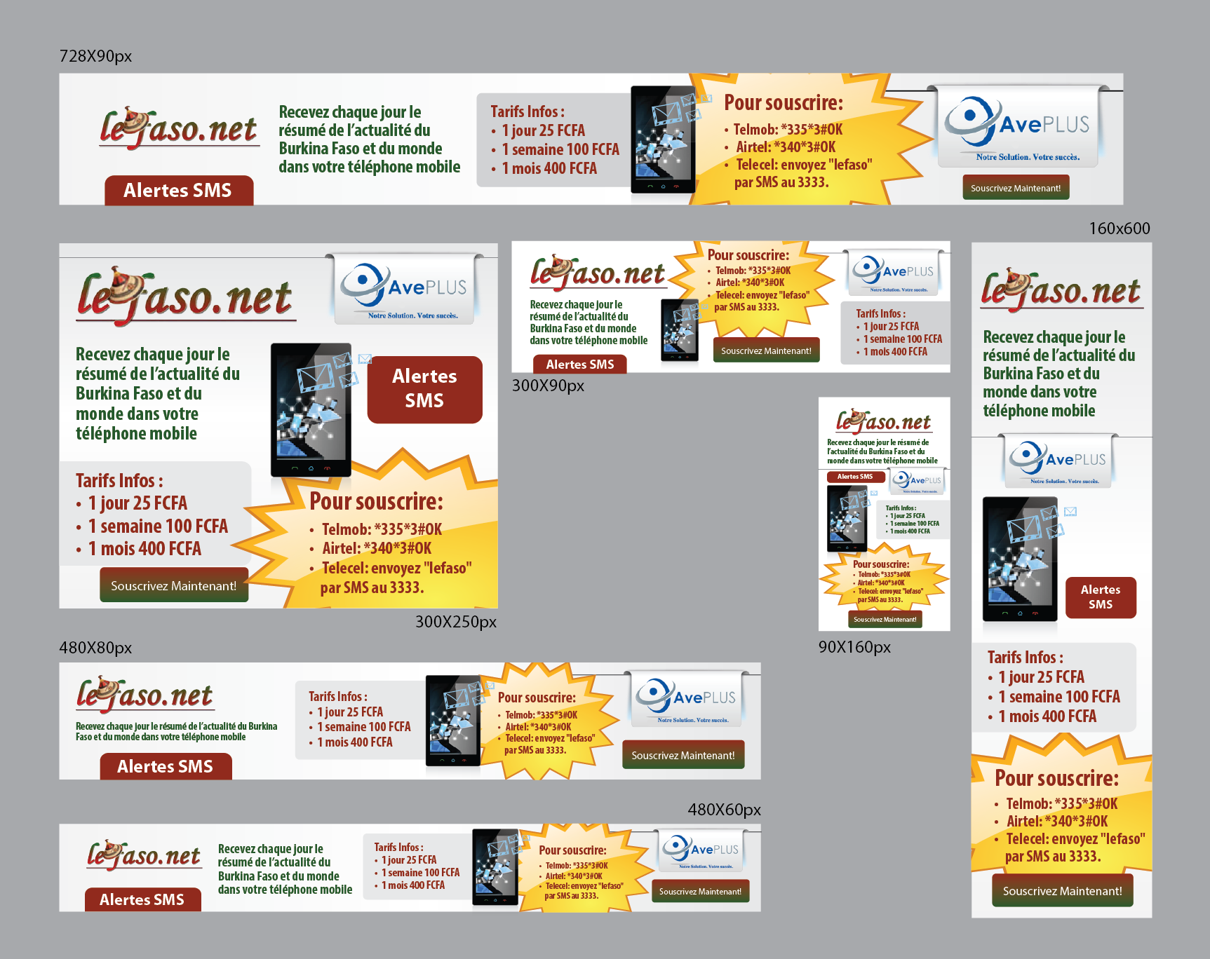 Web Banner/Ads for Mobile Subscription Service - News and Media