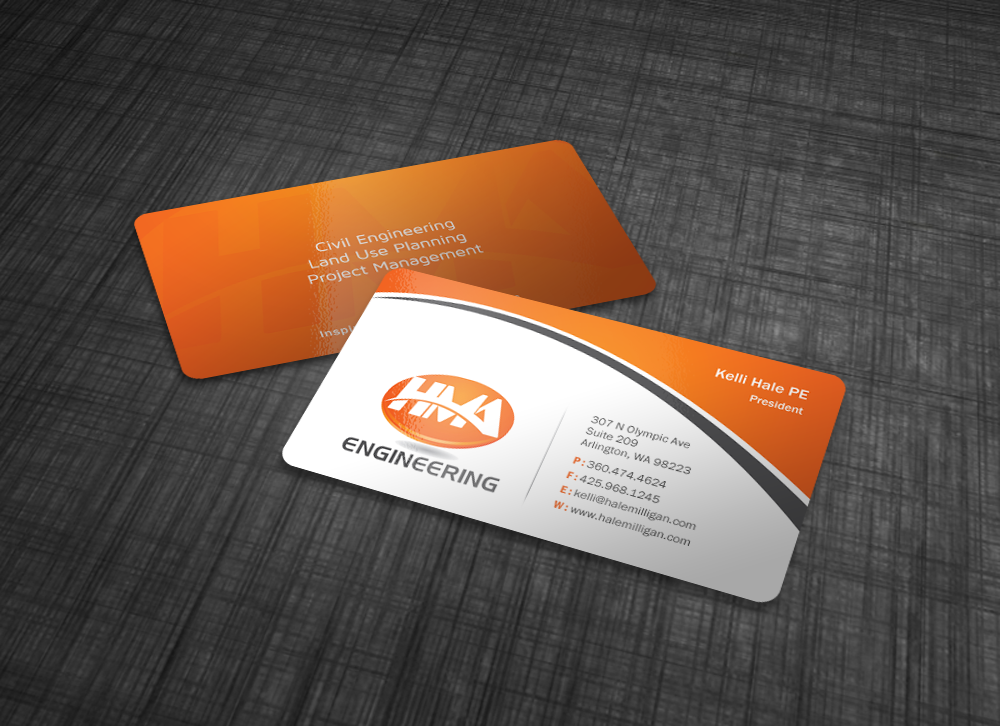 Clean Business Card for Engineering Firm - Engineering