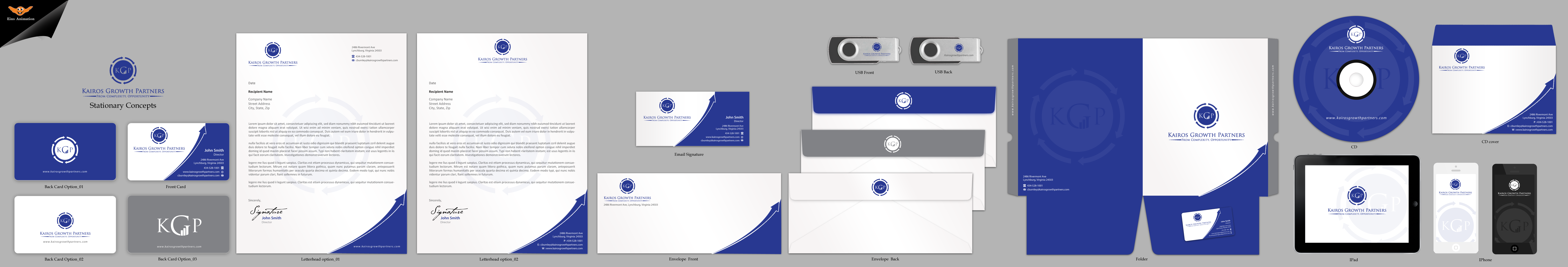 Kairos Growth Partners Business Cards, Stationary and Envelops - Business Opportunities