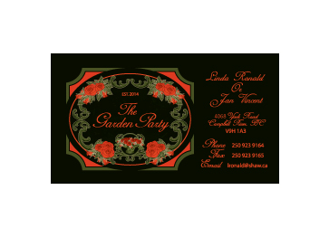 business cards and stationary for "The Garden Party" logo - Agriculture
