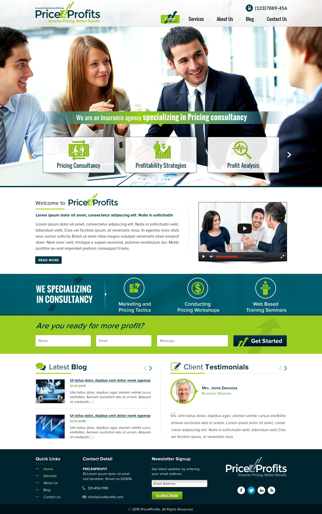 High - Class, Very Creative Website needed for Strategic Pricing Consultancy - Consulting