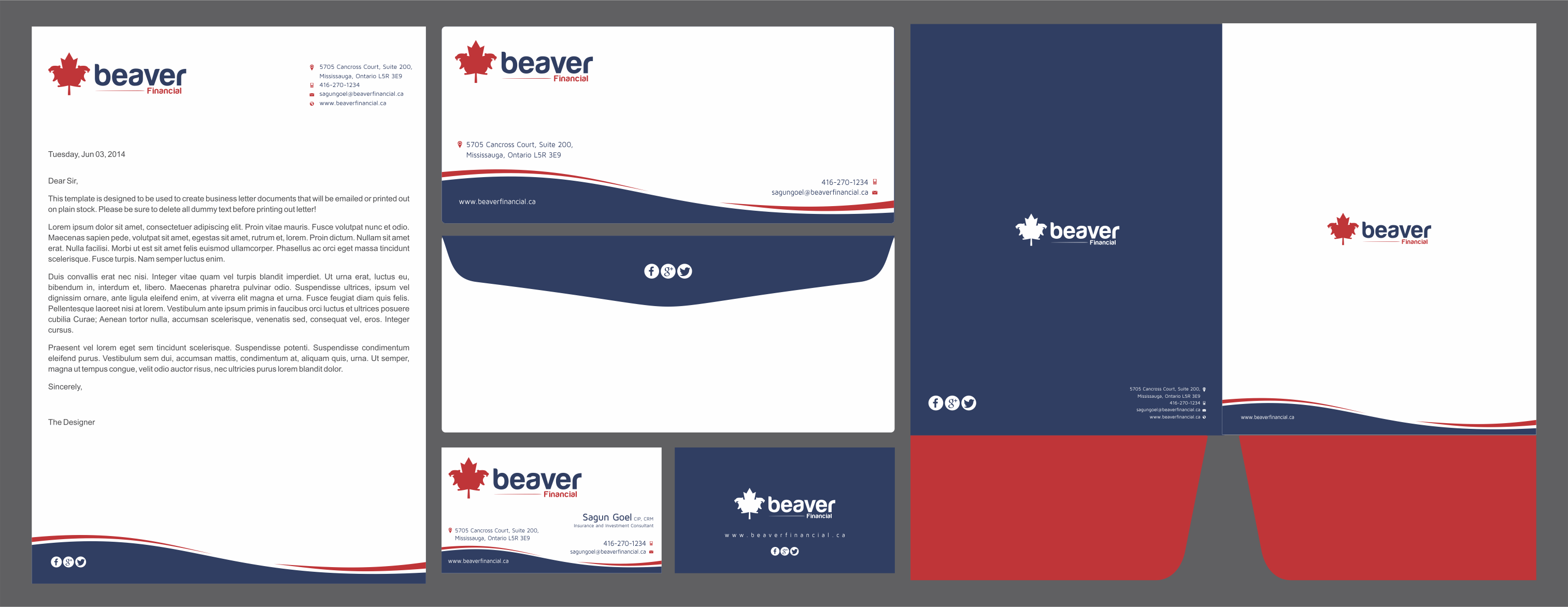 Stationary for a Insurance and Investment Company - Financial Services