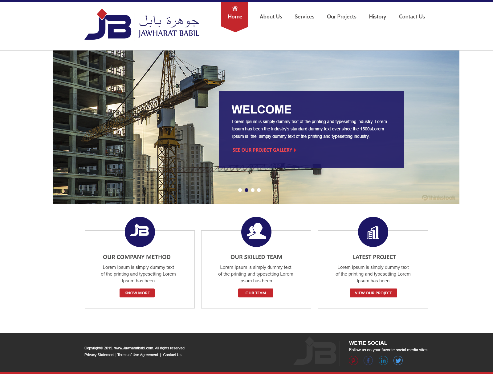Jawharat babil (construction company) - Construction