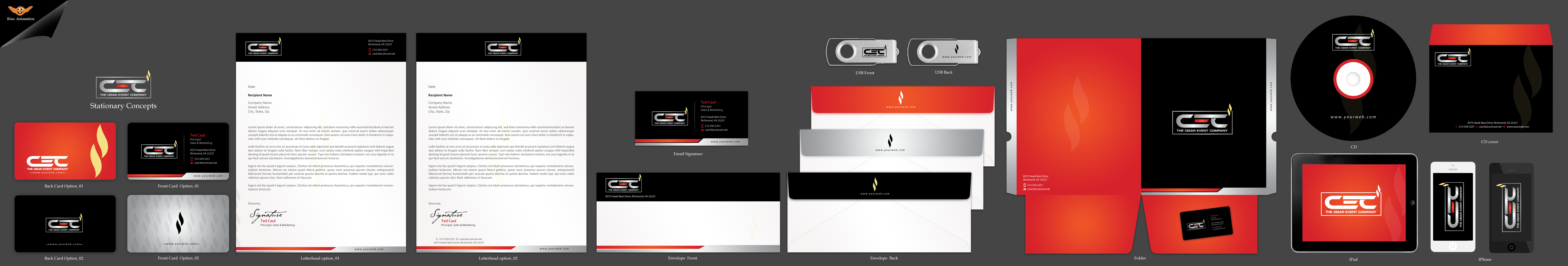 Cards & Stationary for Cigar Event Promotion Company - Entertainment