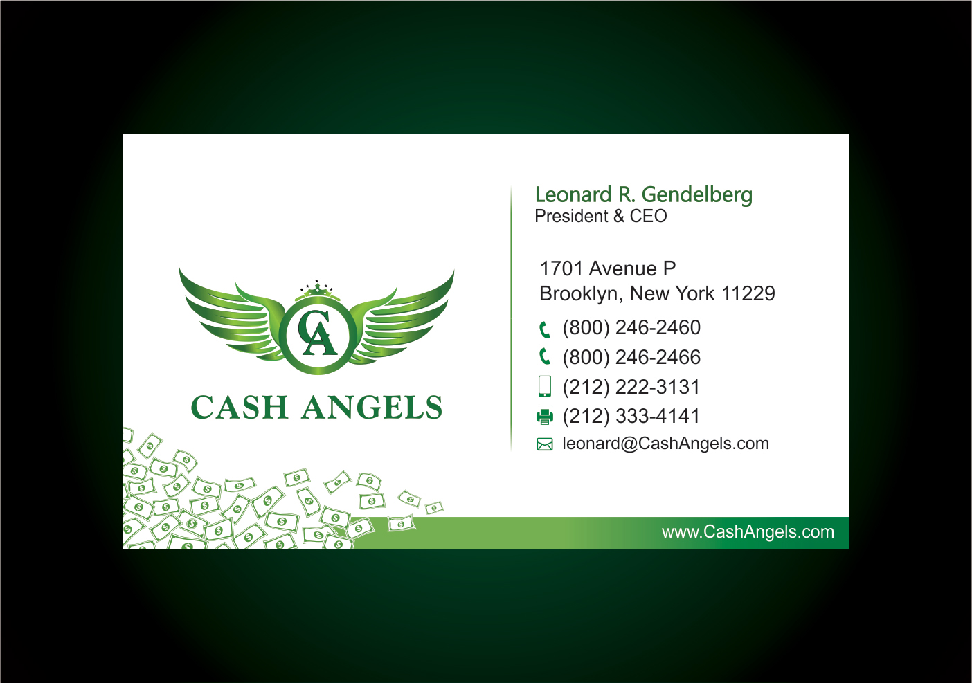 Business Card Design for Financial Services Company - Financial Services