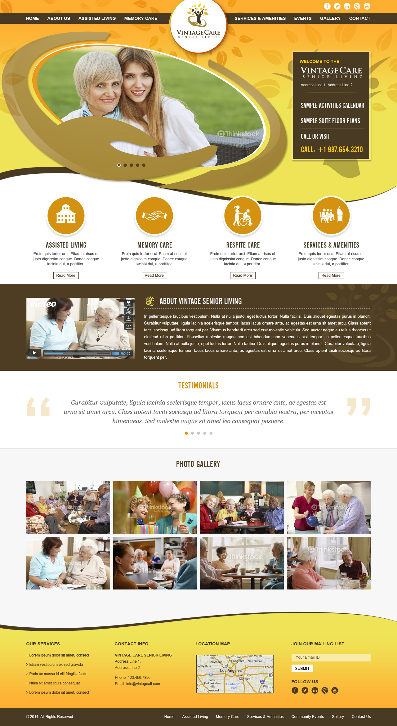 Website Design for a Senior Housing Community - Personal Care