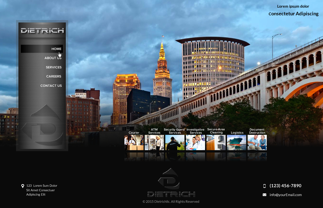 Armored courier complete website design - Security