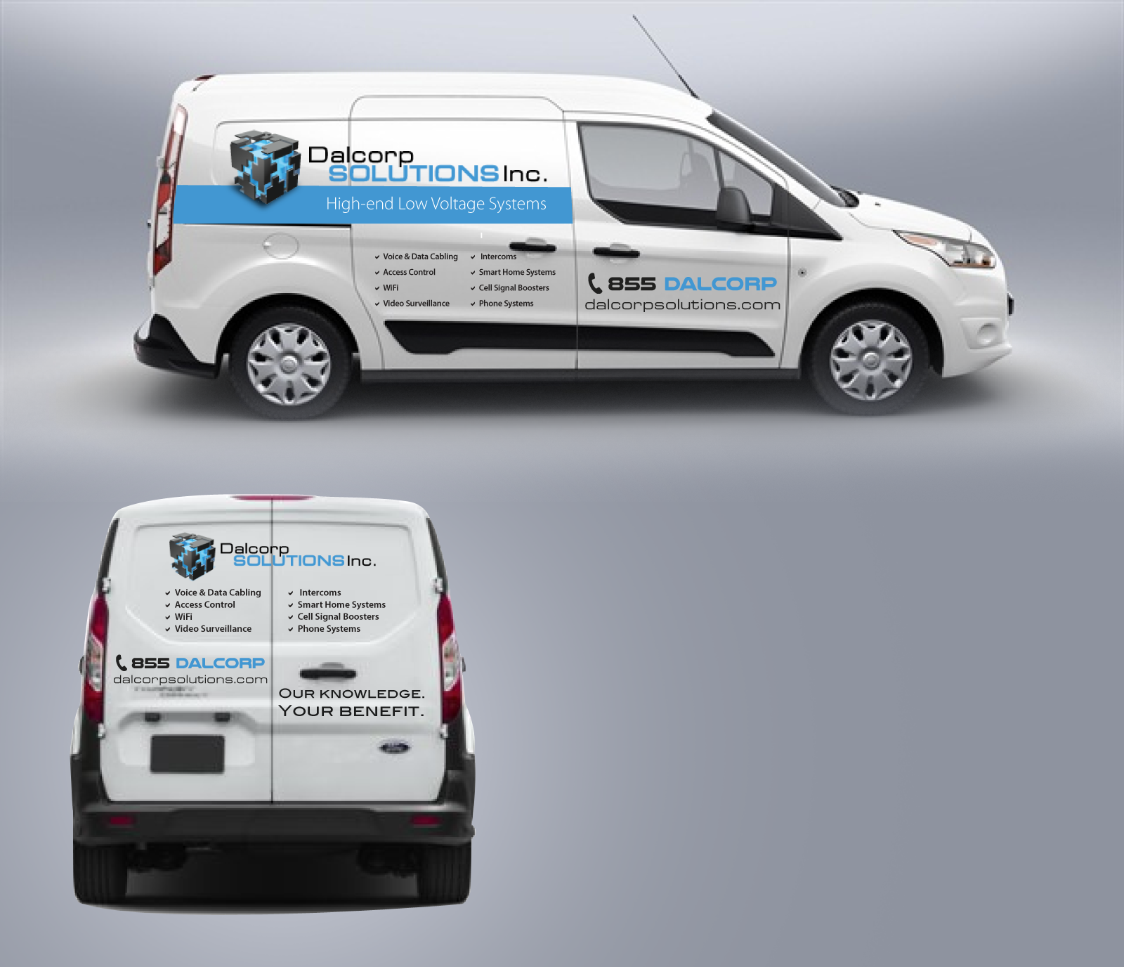 Company Vehicle branding design using existing logo - Telecommunications
