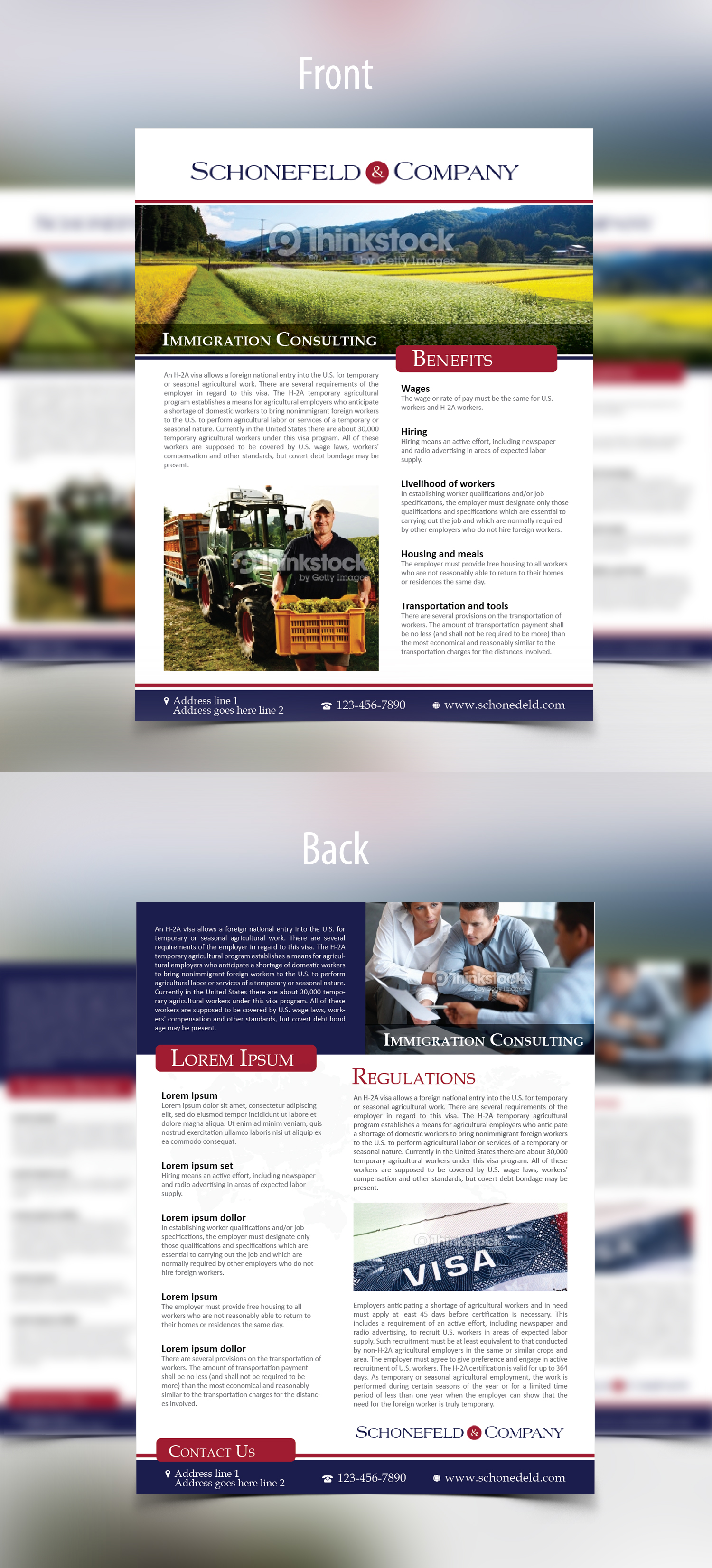 Marketing Collateral for immigration consulting company - Consulting