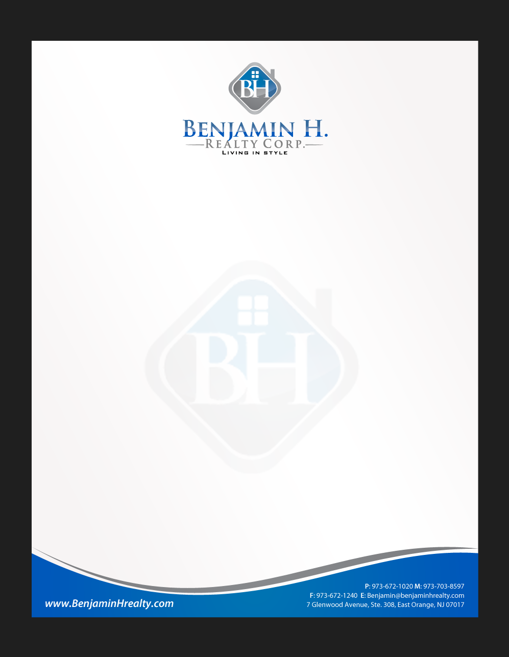 BHR Business cards & stationary - Real Estate