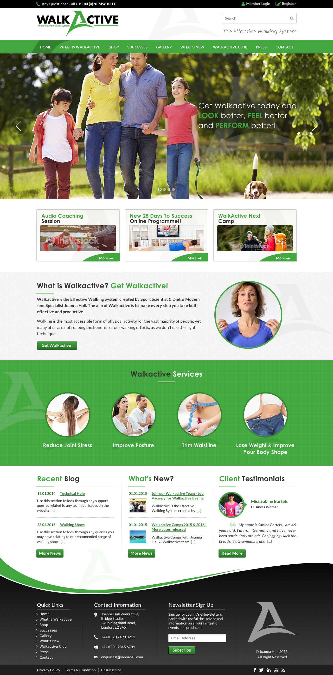 Website Design for a Walking/Fitness Company - Health