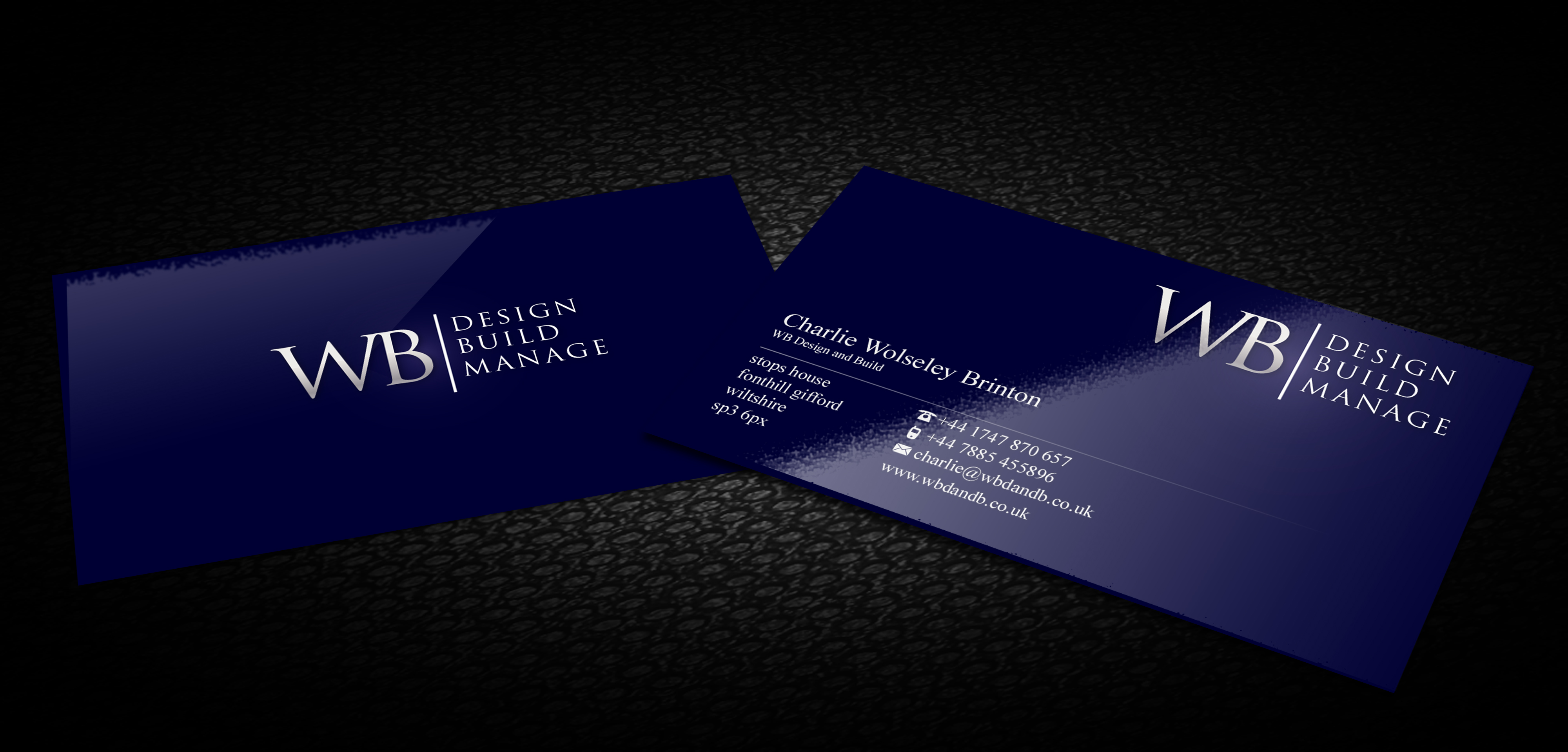 card for a design and build company - Construction