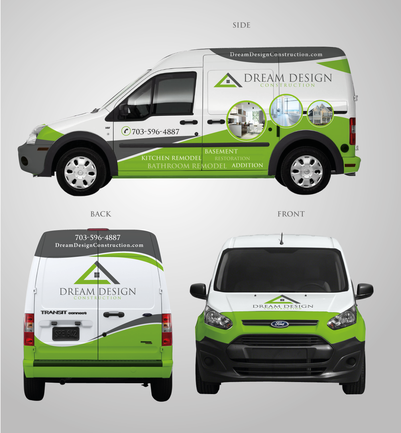 Vehicle Wrap Design for Remodeling Company - Construction