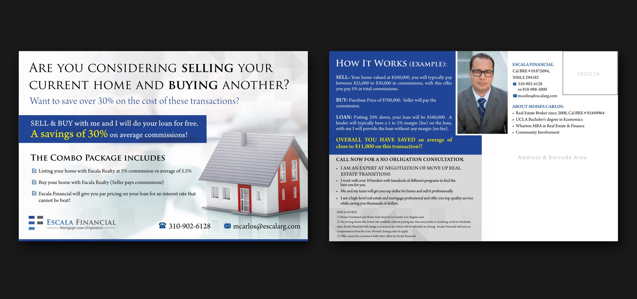 Real Estate and Loan Postcard - Real Estate
