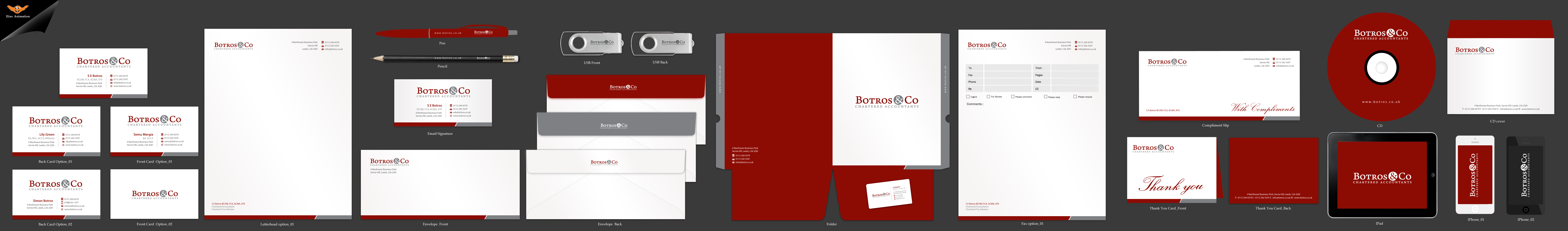 Business Cards and Stationery Project for Established Chartered Accountants - Financial Services