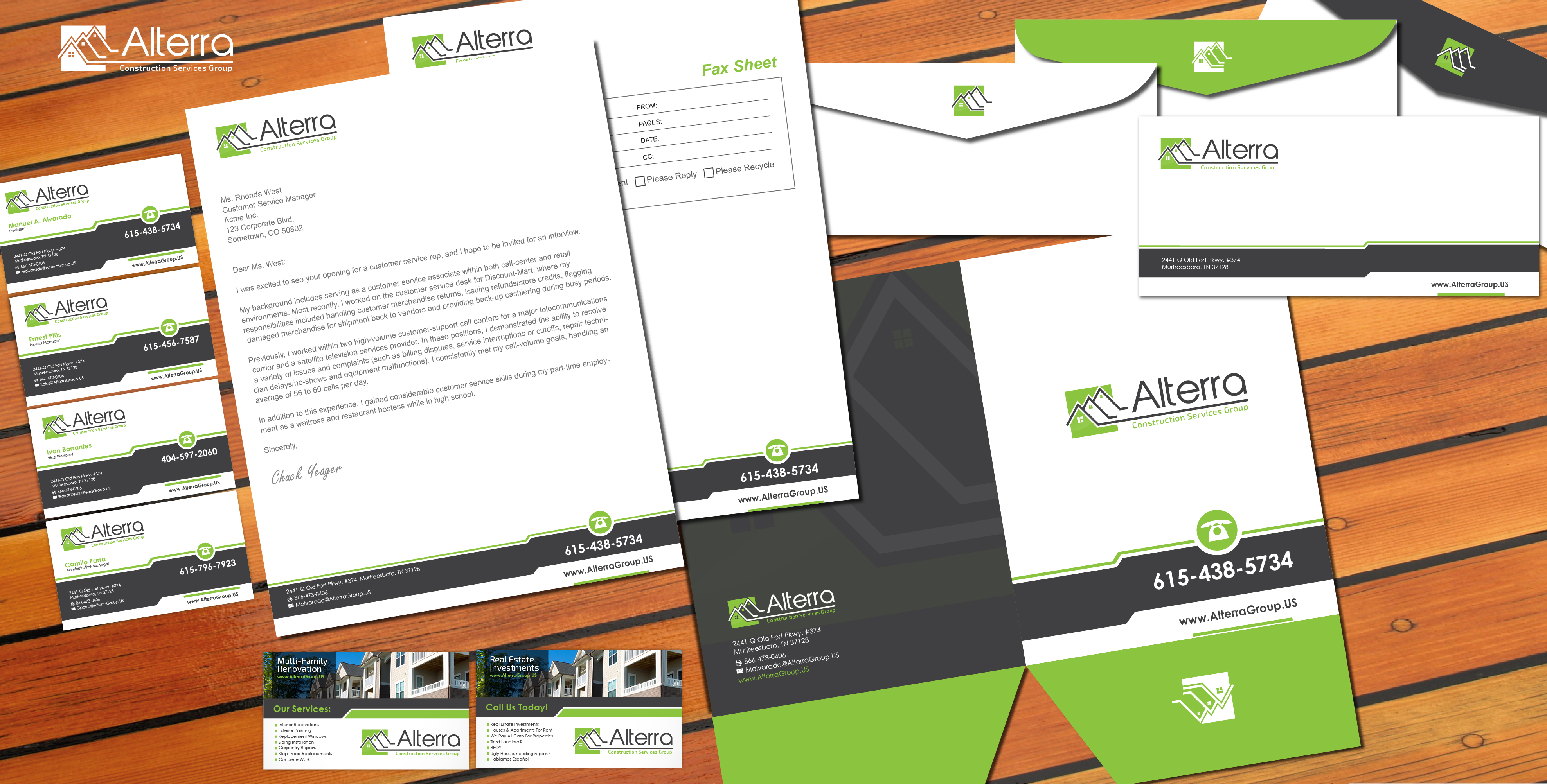 Stationery and Business Cards - Construction