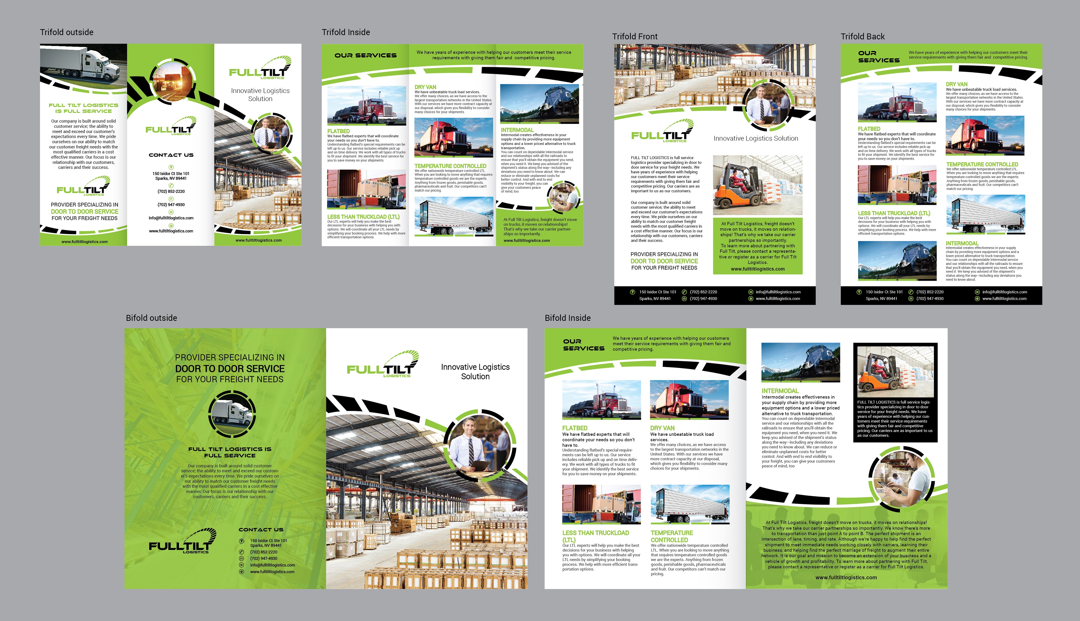 Brochure - Sales Sheet Design for high energy logistics company - Transportation