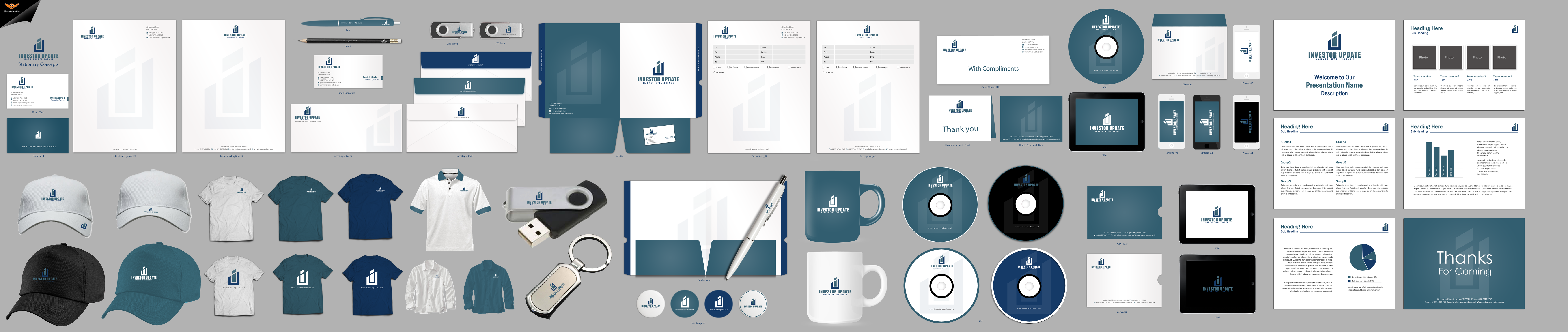 Stationery set for Financial Consultancy based in London - Financial Services