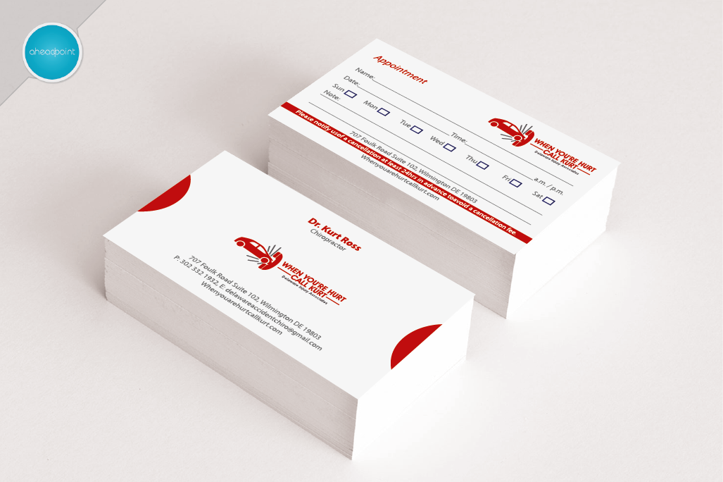 business card design for chiropractor - Medical
