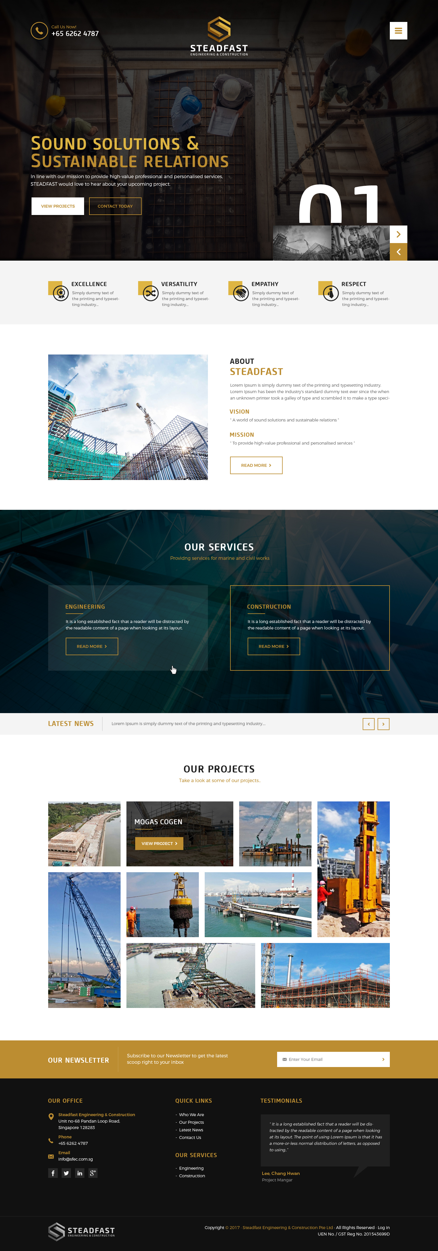 Website for a Marine and Civil Works Company - Construction