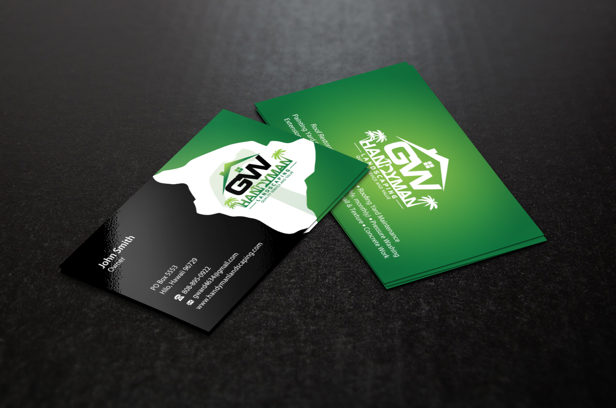 Bus Card and Materials for Handyman and Landscaping - Construction
