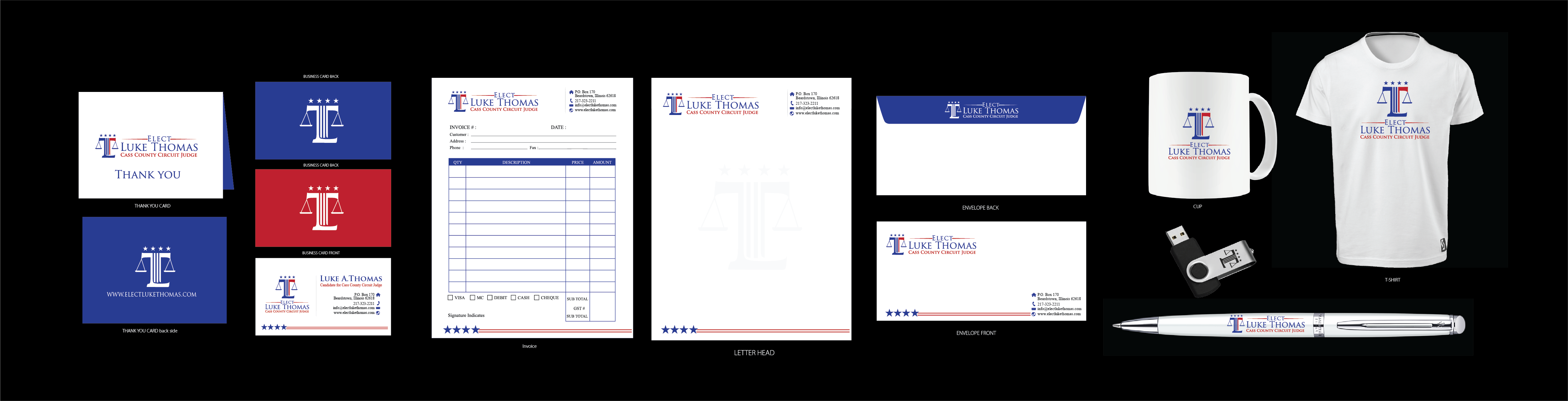 Stationary and Biz Card for Judicial Campaign - Law