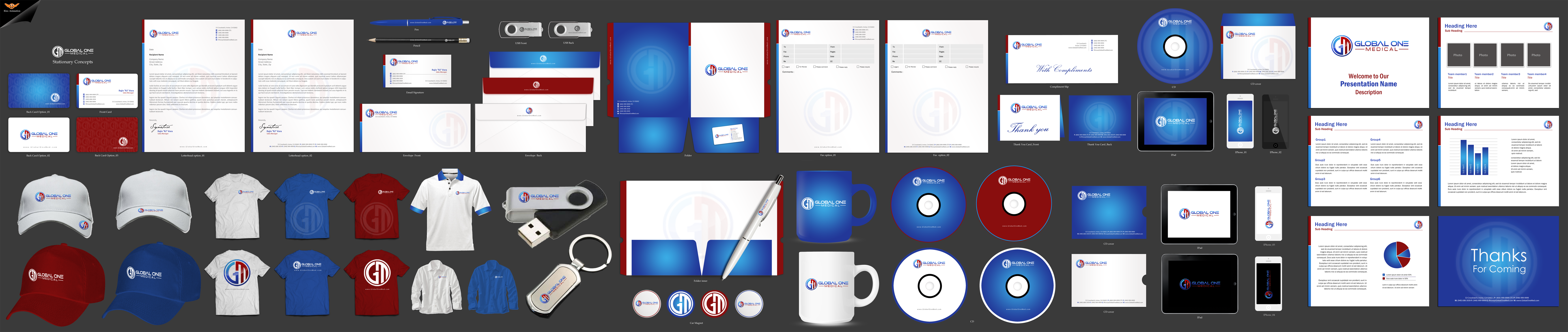 Business Card and Stationary Design for a Bio-Medical Sales, Service and Repair Company - Medical