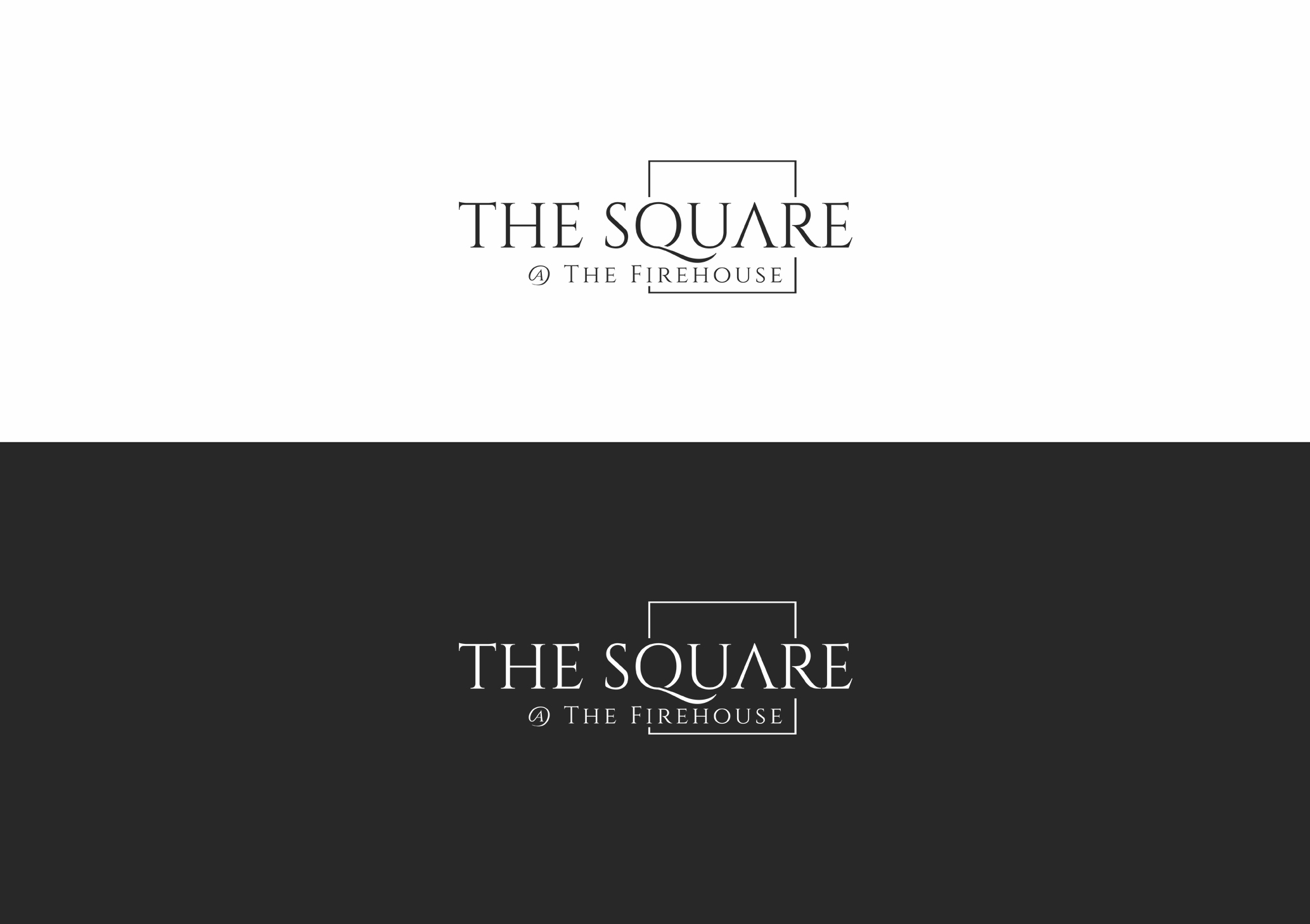 a downtown outdoor venue filled with hardscapes, outside old historic firehouse - Events Logo