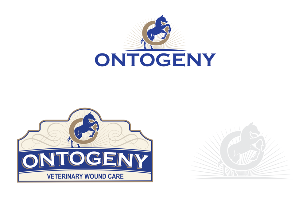 Ontogeny, logo for a horse, dog, wound care product - Animals Logo