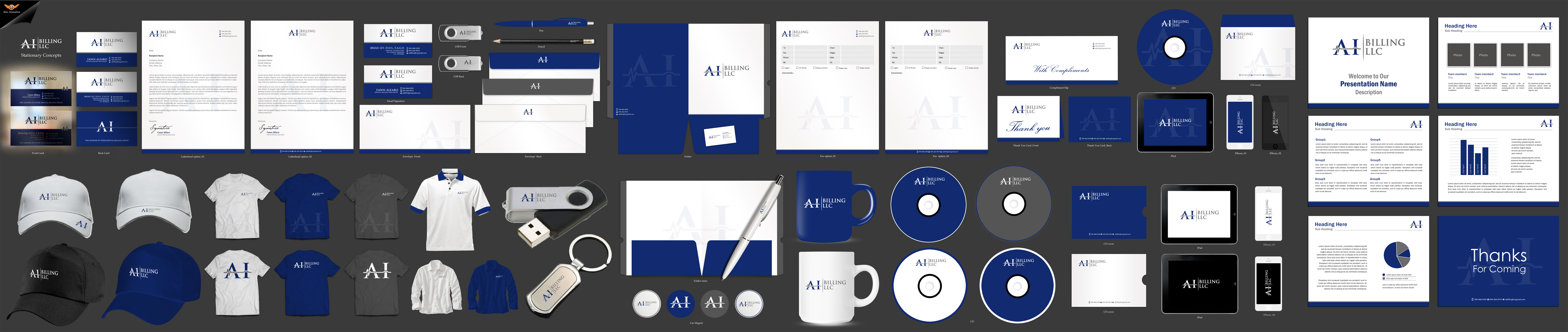 Business card and stationary for a Billing company - Financial Services