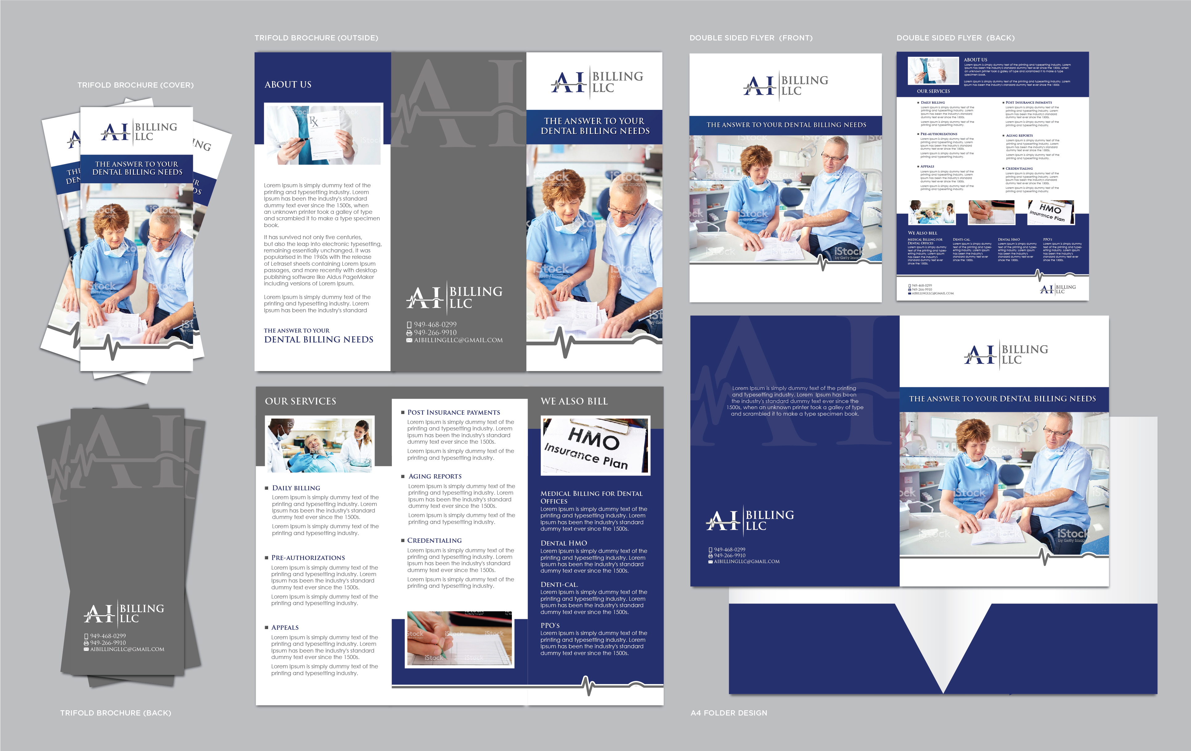 Brochure/marketing collateral for a dental billing company - Financial Services