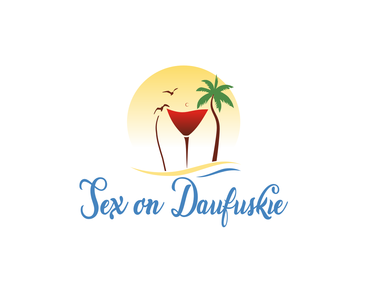 Logo for cocktail similar to "Sex on the Beach" - Beverages Logo