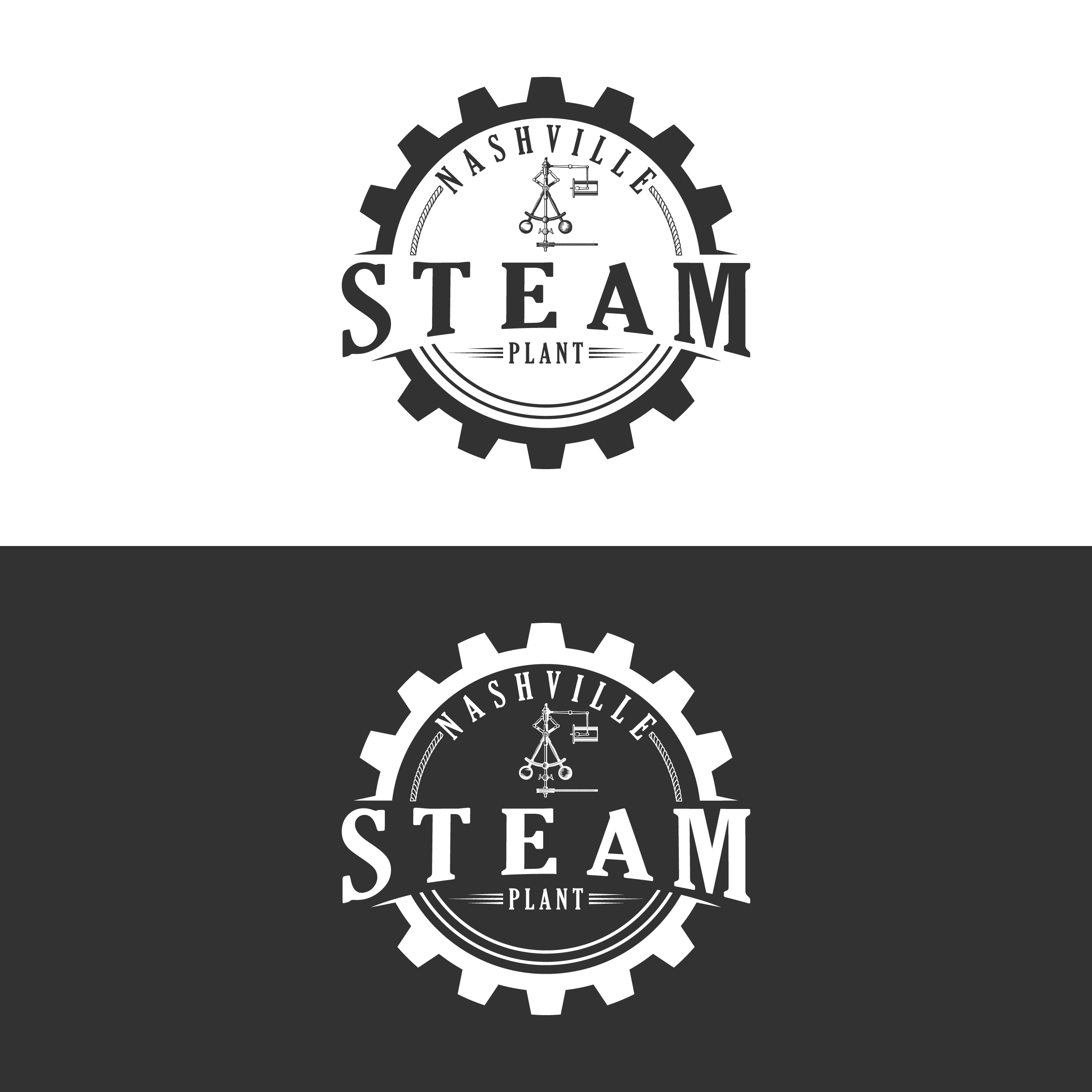 Logo for makerspace featuring a steam engine governor - Manufacturing Logo