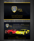 VIP Invitation card design for the Opening day of a luxury car dealership