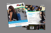 Brochure design for Marfs (scarf that eliminates germs and bacteria)