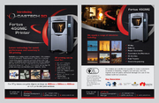 Double sided flyer and brochure for Castech 3D Printing Company