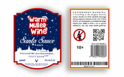 Christmas / Holiday themed front and back wine label set