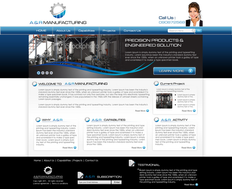 A & R Manufacturing Web Design - Manufacturing