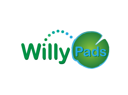 This is a product, business name and logo. The company name and product is "Willy Pads".  - Personal Care