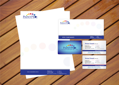 Paintpro stationary to go with logo in competition NOW  - 