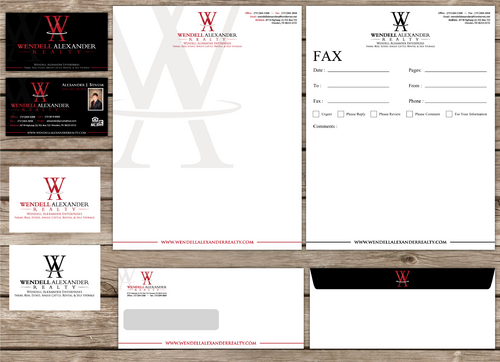 Bussiness Card, Stationery, Envelopes, Fax Cover Sheet for Word. - Real Estate