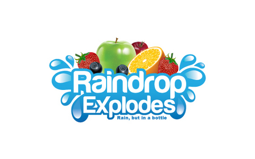 Logo for new flavoured drinks product 'Raindrop Explodes' - Beverages