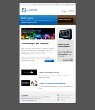 Email & Newsletter template  - News and Media