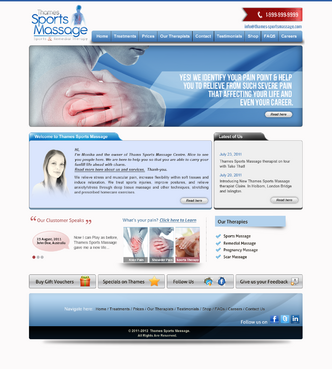 Website template for Thames Sports Massage  - Massage Therapy