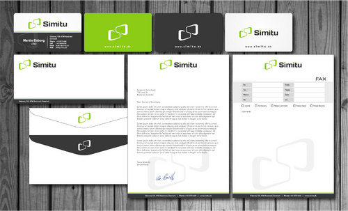 Simitu ApS wants a cool new identity on stationary  - 