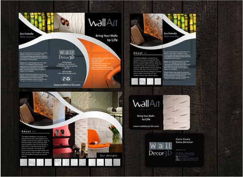 tri-fold brochures and business card designs - Home and Garden