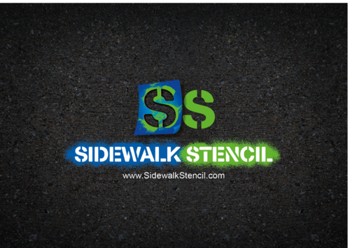 Sidewalk Stencil business logo - Art