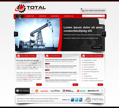 Total Oilfield Equipment Supply Web Template - Energy